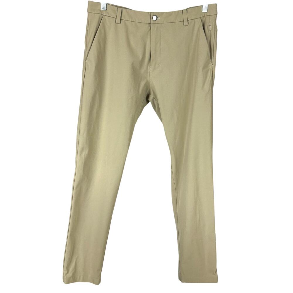 Lululemon Commission Pant Classic Warpstreme Tofino Sand Men's Size 34 x 31 EUC